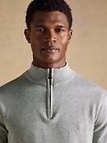 Thumbnail 5 of Joules Men's Hillside Quarter Zip Knitted Jumper - Grey