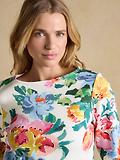 Thumbnail 4 of Joules Women's Harbour Printed Boat Neck Breton Top - Artist Floral