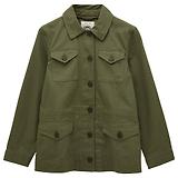 Thumbnail 1 of Joules Women's Twyford Lightweight Utility Jacket with Adjustable Waist - Khaki Green