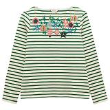 Thumbnail 1 of Joules Women's Christmas Harbour Boat Neck Breton Top - Green/White Bauble