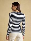 Thumbnail 3 of Joules Women's Sophie Long Sleeve Ribbed Fitted Top - Navy Stripe