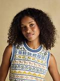 Thumbnail 5 of Joules Women's Birds & Bees Knitted Crew Neck Vest - Cream/Blue