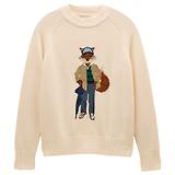 Thumbnail 1 of Joules Women's April Showers Jonty Fox Embroidered Crew Neck Jumper - Cream