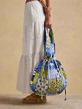 Thumbnail 2 of Joules Women's Nella Quilted Tote Bag - Yellow Blue Hotch Potch