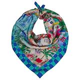 Thumbnail 1 of Joules Women's Bloomfield Square 100% Silk Scarf - Amalfi Scene