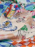 Thumbnail 7 of Joules Women's Bloomfield Square 100% Silk Scarf - Amalfi Scene