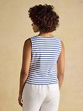 Thumbnail 3 of Joules Women's Premium Ribbed Jersey 100% Cotton Waistcoat - Blue Stripe