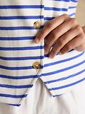 Thumbnail 5 of Joules Women's Premium Ribbed Jersey 100% Cotton Waistcoat - Blue Stripe