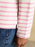 Thumbnail 7 of Joules Women's Harbour Boat Neck 100% Cotton Long Sleeve Breton Top - Cream/Pink