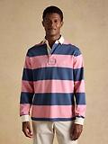 Thumbnail 2 of Joules Men's Striped Long Sleeve Rugby Shirt - Pink/Blue
