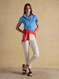 Thumbnail 4 of Joules Women's Jonty Fox Slim Fit Cotton Pique Polo Shirt - Blue