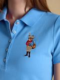Thumbnail 6 of Joules Women's Jonty Fox Slim Fit Cotton Pique Polo Shirt - Blue