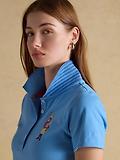 Thumbnail 8 of Joules Women's Jonty Fox Slim Fit Cotton Pique Polo Shirt - Blue