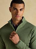 Thumbnail 7 of Joules Men's Hillside Quarter Zip Knitted Jumper - Khaki Green