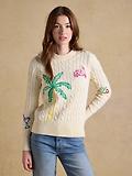 Thumbnail 2 of Joules Women's Palm Tree Jumper - Cream