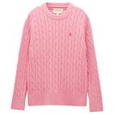 Thumbnail 1 of Joules Women's Classic Cable Cotton Crew Neck Jumper - Pink