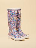 Thumbnail 2 of Joules Women's Floral Adjustable Tall Wellies - White Ditsy
