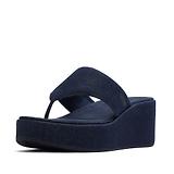 Thumbnail 6 of FitFlop Women's PLATFFORMS Denim Wedge Toe-Post Sandals - Dark Denim