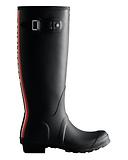 Thumbnail 1 of Hunter Women's Tri-colour Logo Backstrap Tall Wellington Boots - Black