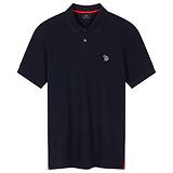 Thumbnail 1 of PS By Paul Smith Men's Cotton-Piqué Zebra Logo Polo Shirt - Dark Navy
