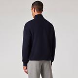 Thumbnail 3 of PS By Paul Smith Men's Cotton Zebra Logo Zip-Neck Sweatshirt - Navy
