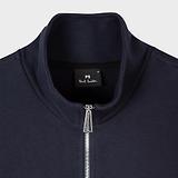 Thumbnail 4 of PS By Paul Smith Men's Cotton Zebra Logo Zip-Neck Sweatshirt - Navy