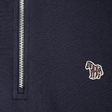 Thumbnail 5 of PS By Paul Smith Men's Cotton Zebra Logo Zip-Neck Sweatshirt - Navy