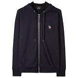 Thumbnail 1 of PS By Paul Smith Men's Cotton Zip-Front Zebra Logo Hoodie - Dark Navy