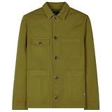 Thumbnail 1 of PS By Paul Smith Men's Garment-Dye 'Broad Stripe Zebra' Cotton Work Jacket - Khaki