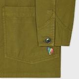 Thumbnail 6 of PS By Paul Smith Men's Garment-Dye 'Broad Stripe Zebra' Cotton Work Jacket - Khaki