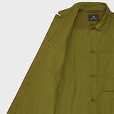 Thumbnail 7 of PS By Paul Smith Men's Garment-Dye 'Broad Stripe Zebra' Cotton Work Jacket - Khaki