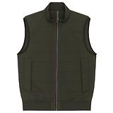 Thumbnail 1 of PS By Paul Smith Men's 'Sports Stripe' Mixed Media Gilet - Green