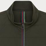 Thumbnail 4 of PS By Paul Smith Men's 'Sports Stripe' Mixed Media Gilet - Green