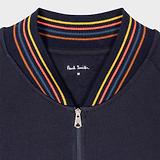 Thumbnail 6 of Paul Smith Men's Cotton 'Artist Stripe' Zip Lounge Top - Navy
