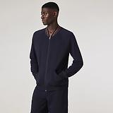 Thumbnail 2 of Paul Smith Men's Cotton 'Artist Stripe' Zip Lounge Top - Navy
