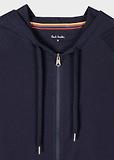 Thumbnail 7 of Paul Smith Men's Jersey Cotton Zip Lounge Hoodie - Navy