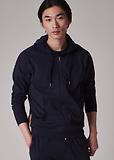 Thumbnail 2 of Paul Smith Men's Jersey Cotton Zip Lounge Hoodie - Navy