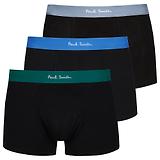 Thumbnail 1 of Paul Smith Men's Mix Waistband 3 Pack Trunks - Black