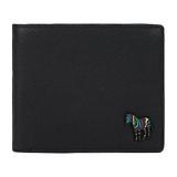 Thumbnail 1 of Paul Smith Men's Pebble-Grain Leather Zebra Billfold Wallet - Black
