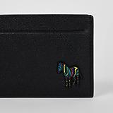 Thumbnail 4 of Paul Smith Men's Pebble-Grain Leather Zebra Card Holder - Black