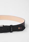 Thumbnail 4 of Paul Smith Men's 'Artist Stripe' Stitch Leather Belt - Black