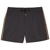 Thumbnail 1 of Paul Smith Men's Swim Shorts With 'Artist Stripe' Trim - Black
