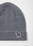 Thumbnail 2 of Paul Smith Men's Zebra Beanie Hat - Slate