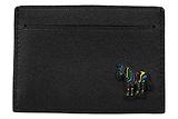 Thumbnail 1 of Paul Smith Men's Zebra Logo Leather Card Holder - Black