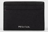 Thumbnail 2 of Paul Smith Men's Zebra Logo Leather Card Holder - Black
