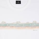 Thumbnail 2 of PS By Paul Smith Men's 'Desert Stripe' Print T-Shirt - White