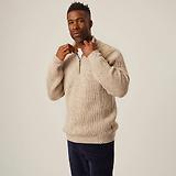 Thumbnail 2 of Peregrine Men's Foxton Made In England Quarter Zip Jumper - Oatmeal