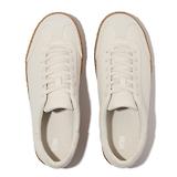 Thumbnail 2 of FitFlop Women's RALLY T-TOE Leather/Suede Crepe Trainers - Paris Beige