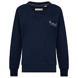 Thumbnail 1 of Holland Cooper Women's Relaxed Fit V-Neck Sweat - Ink Navy Ecru