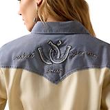 Thumbnail 5 of Ariat Women's Horseshoe Western Long Sleeve Shirt - Sand